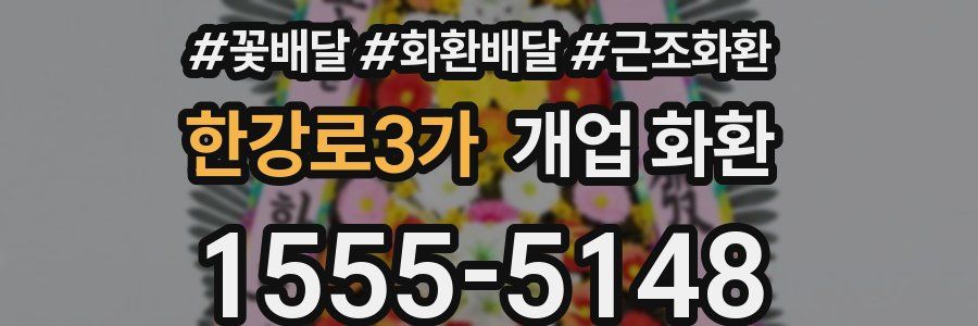 한강로3가 개업 화환