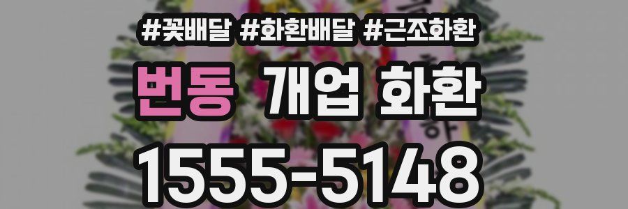 번동 개업 화환