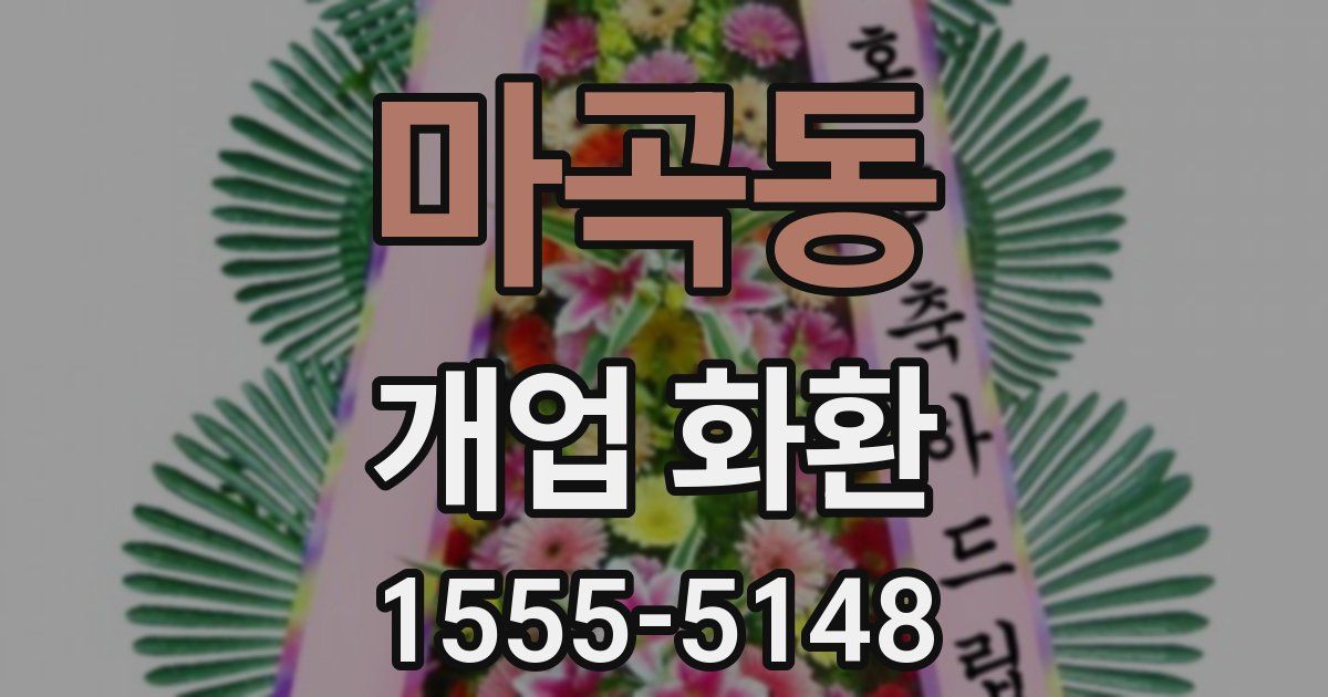 마곡동 개업 화환