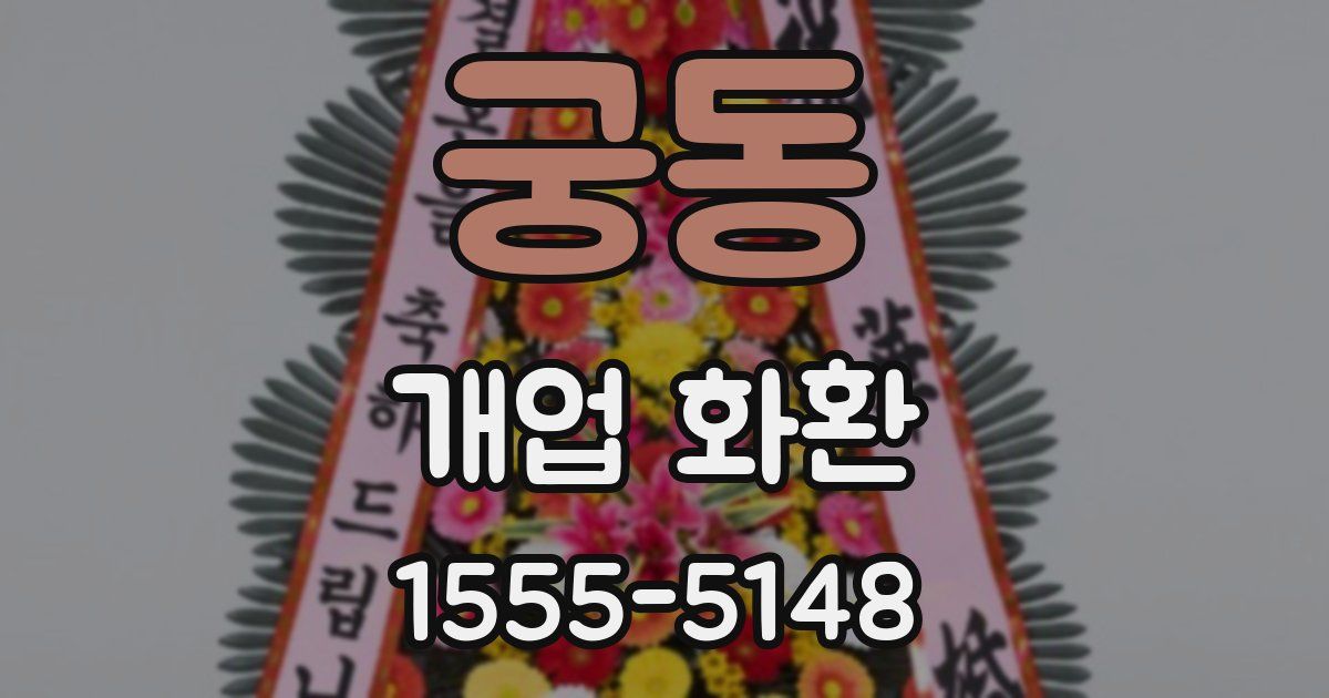 궁동 개업 화환