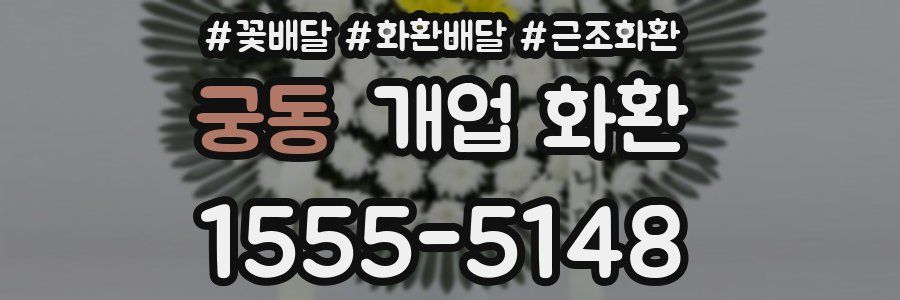 궁동 개업 화환