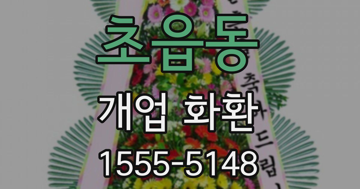 초읍동 개업 화환