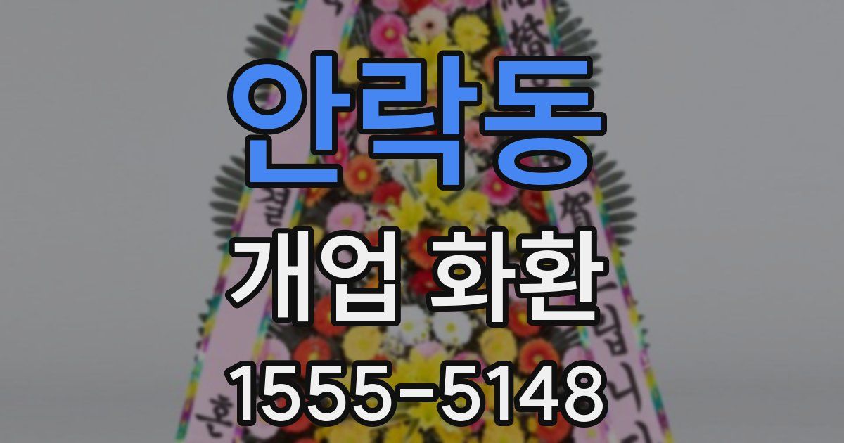 안락동 개업 화환
