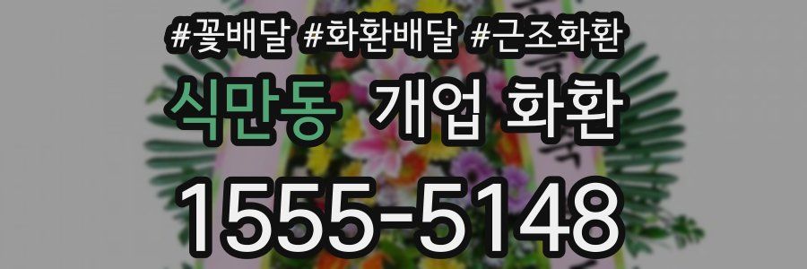 식만동 개업 화환