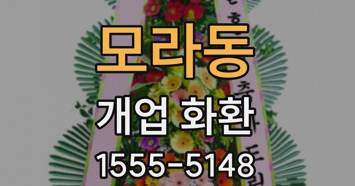 모라동 개업 화환