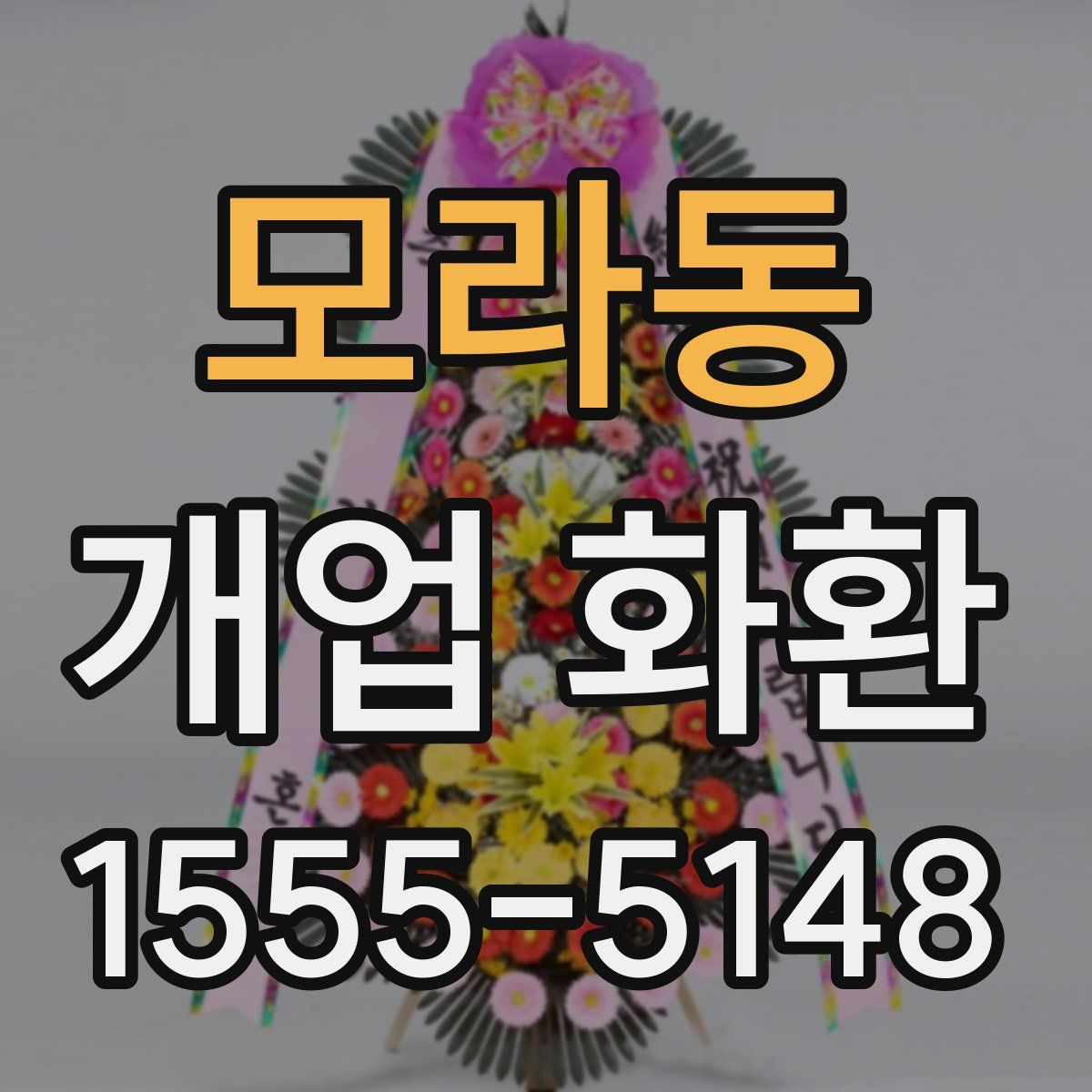 모라동 개업 화환