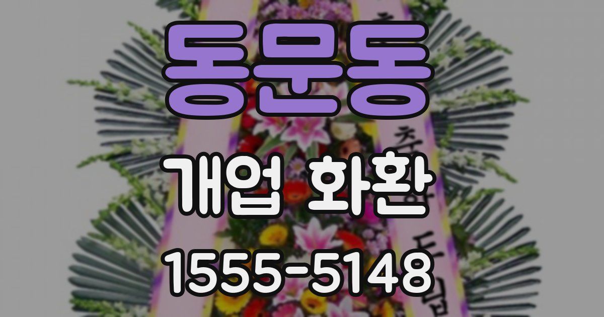 동문동 개업 화환