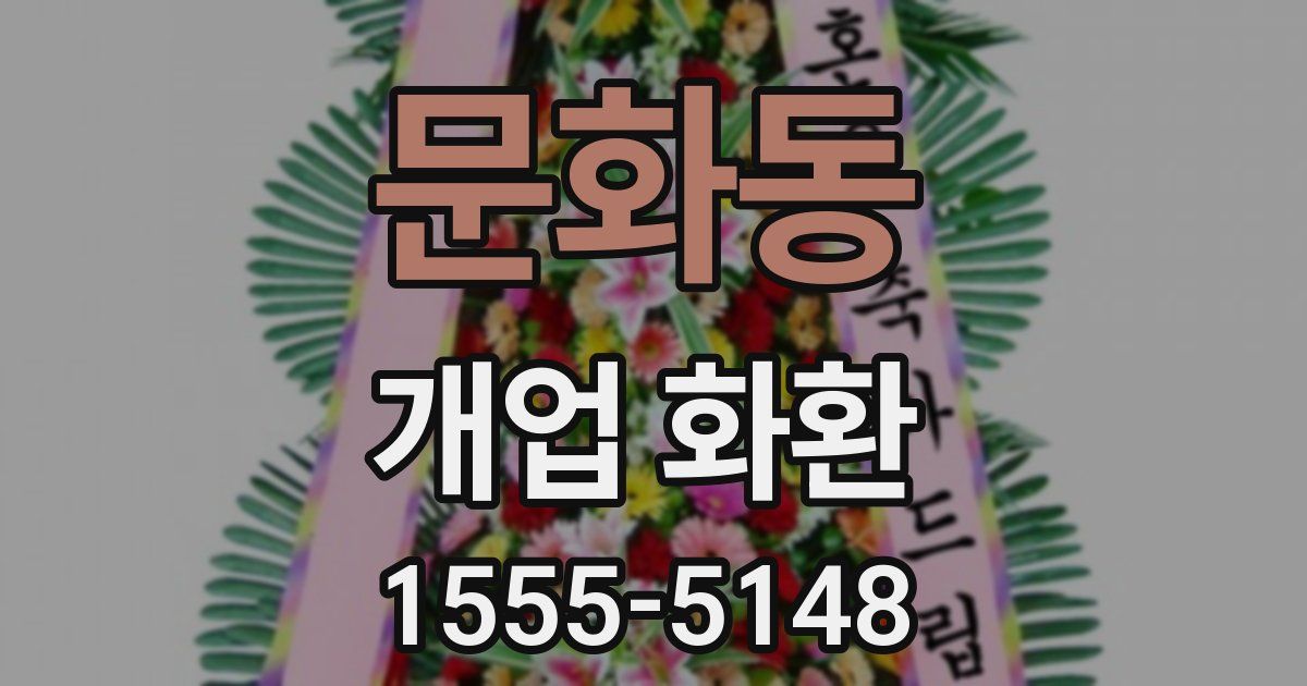 문화동 개업 화환