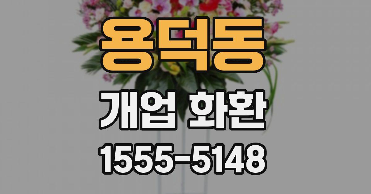 용덕동 개업 화환