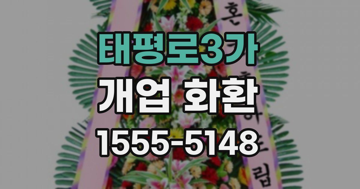 태평로3가 개업 화환