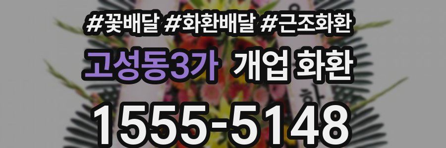 고성동3가 개업 화환