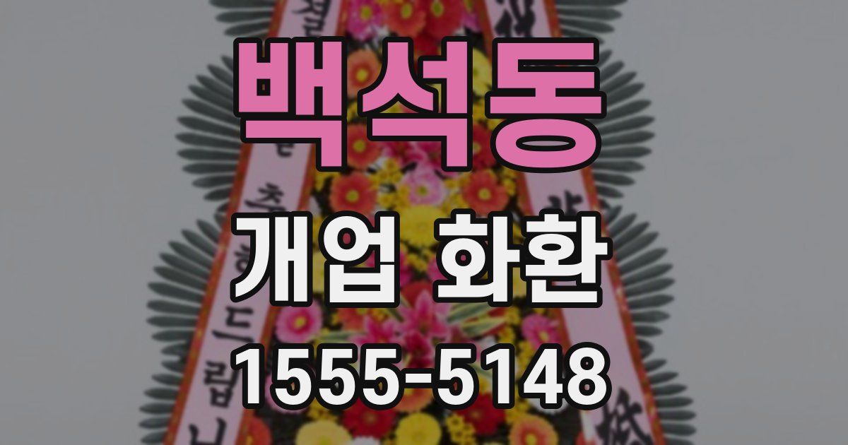 백석동 개업 화환