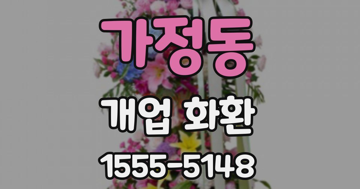 가정동 개업 화환