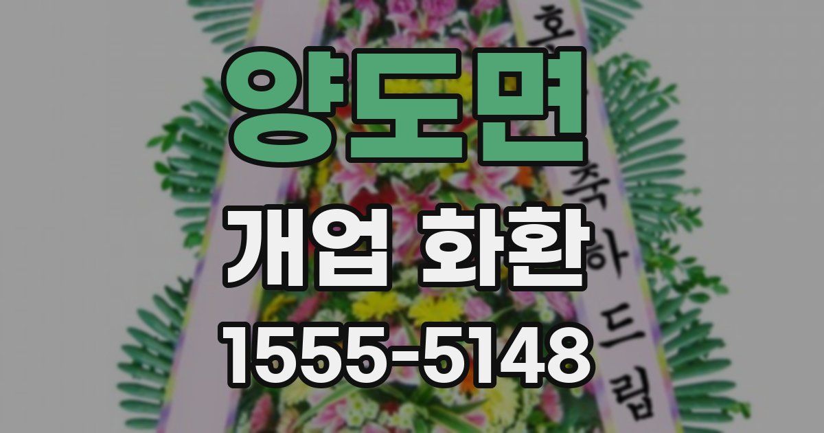 양도면 개업 화환
