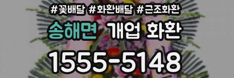 송해면 개업 화환
