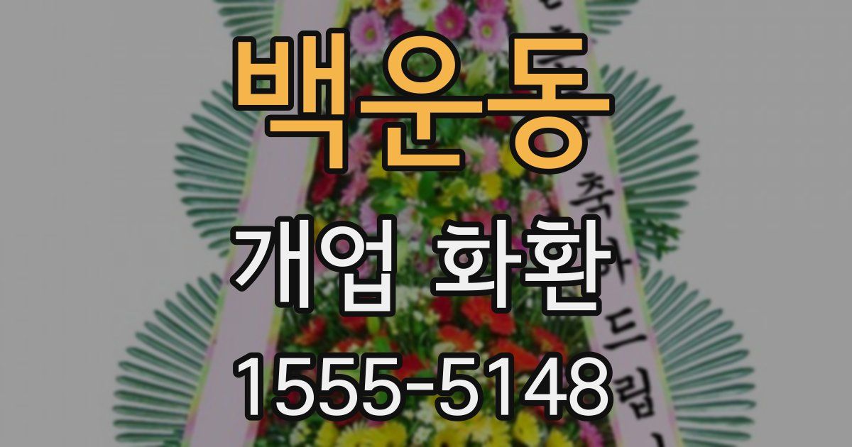 백운동 개업 화환