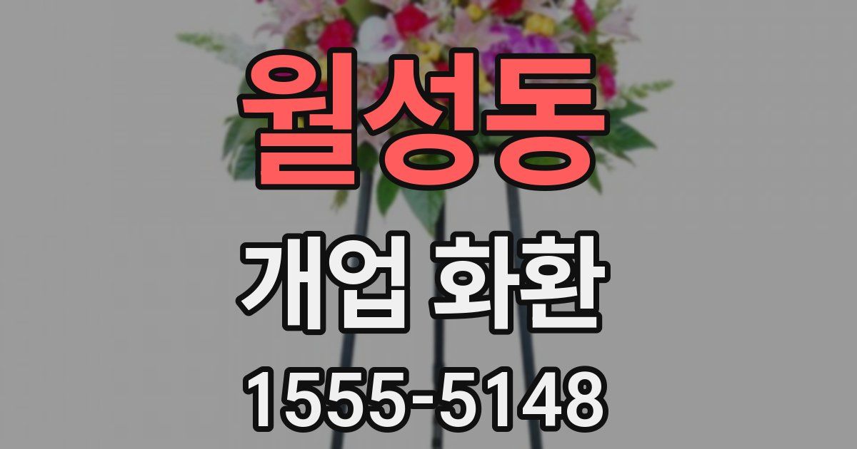 월성동 개업 화환