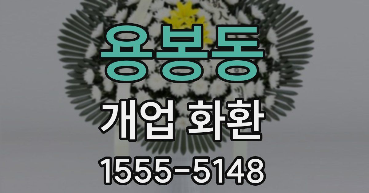 용봉동 개업 화환