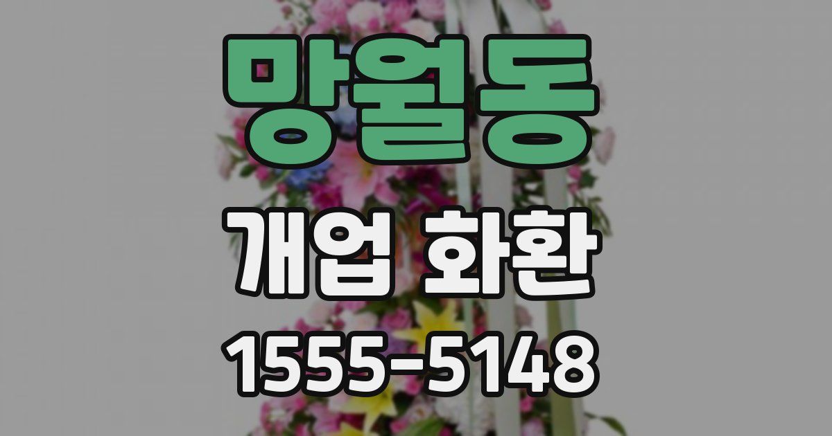 망월동 개업 화환