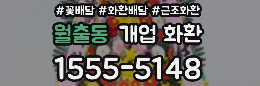 월출동 개업 화환