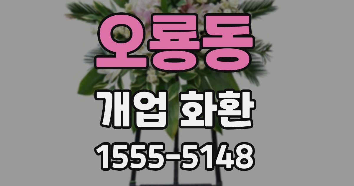 오룡동 개업 화환