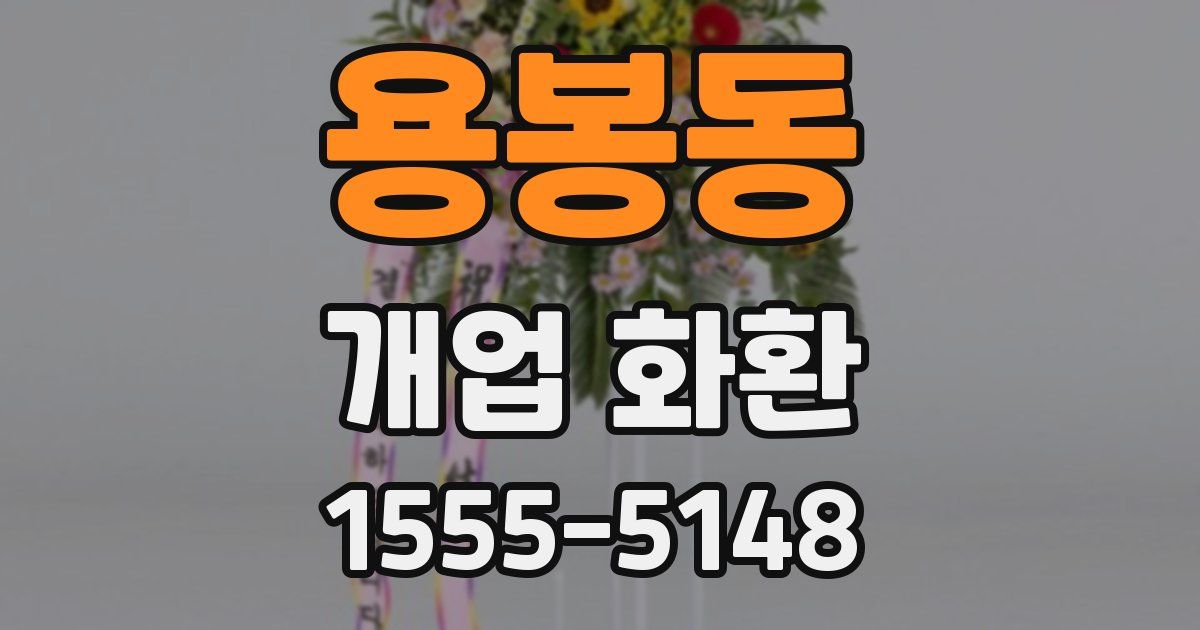 용봉동 개업 화환