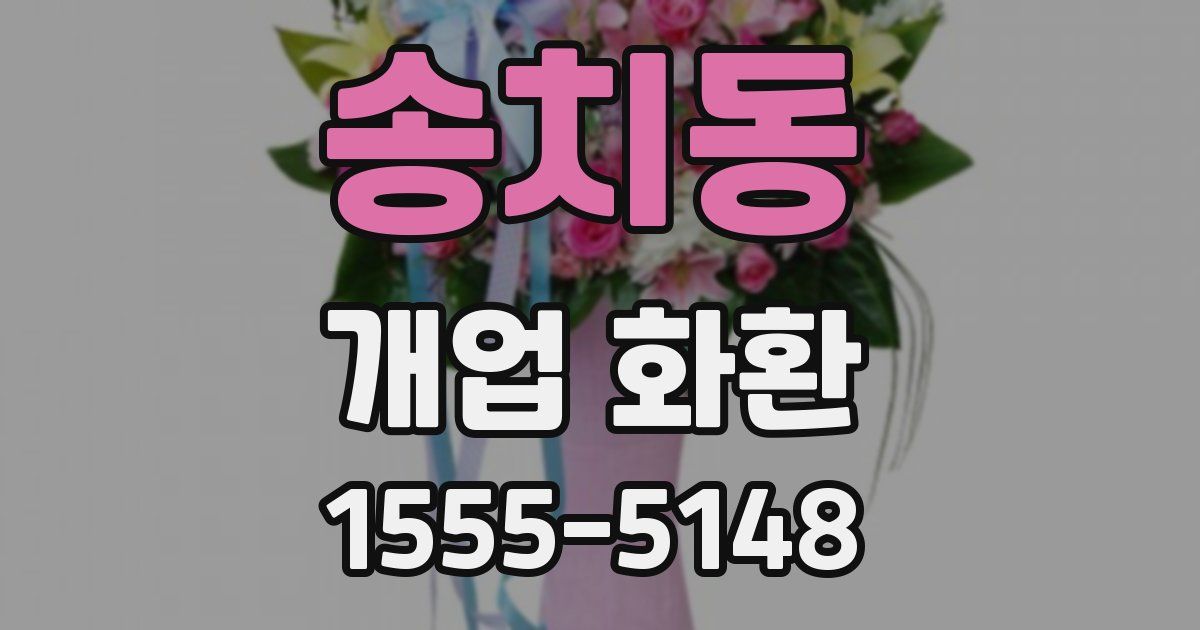송치동 개업 화환