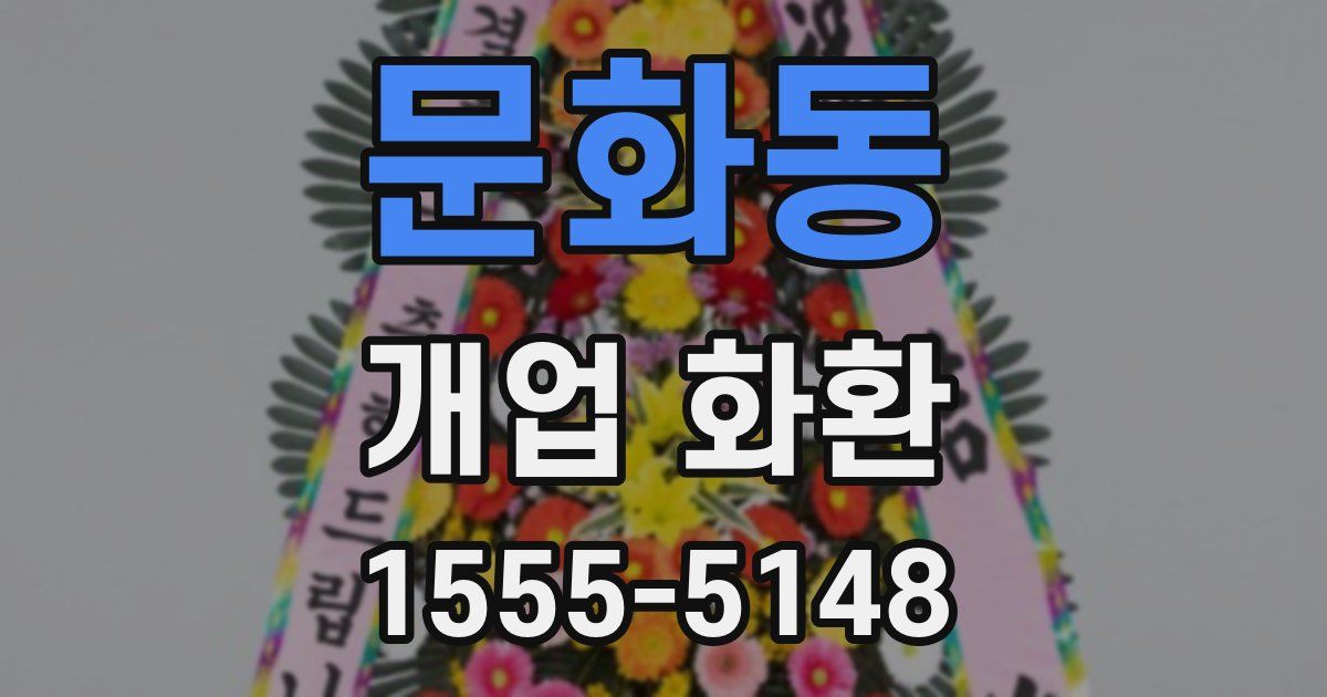 문화동 개업 화환