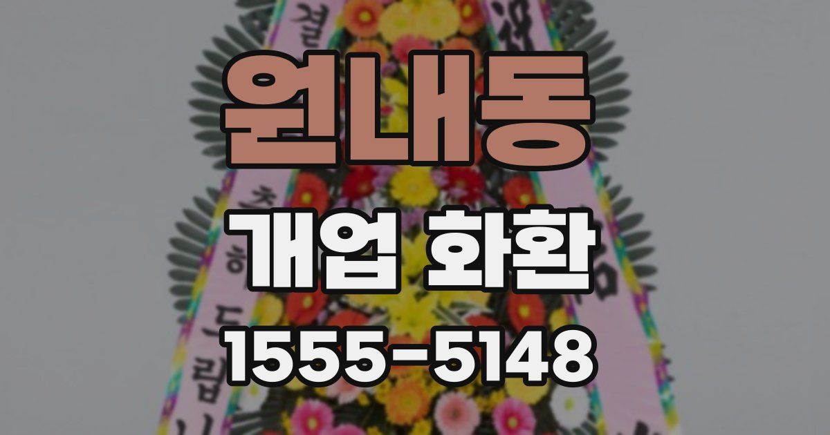 원내동 개업 화환