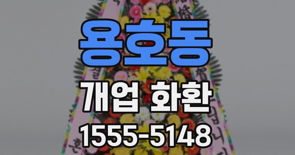 용호동 개업 화환