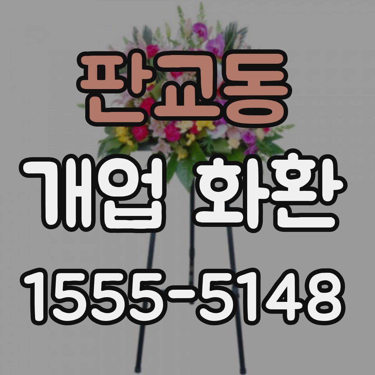 판교동 개업 화환