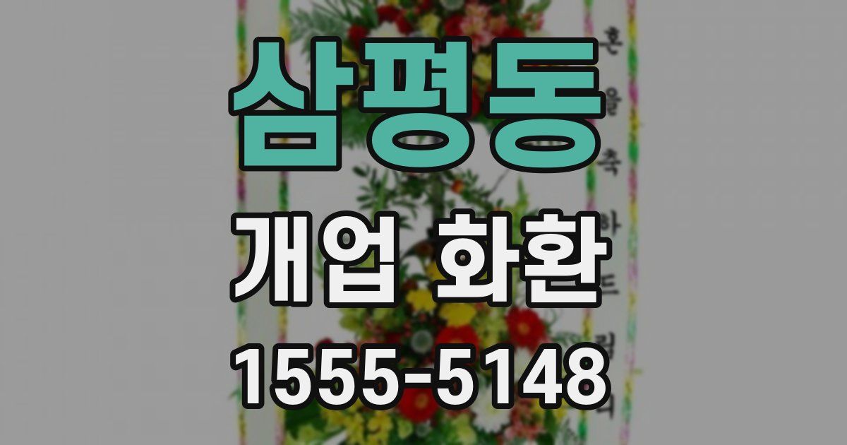 삼평동 개업 화환