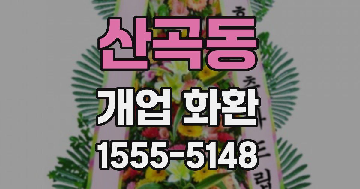 산곡동 개업 화환