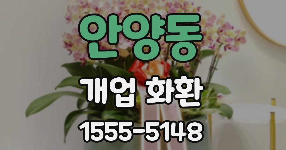안양동 개업 화환