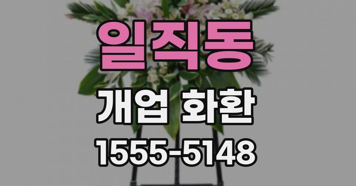 일직동 개업 화환