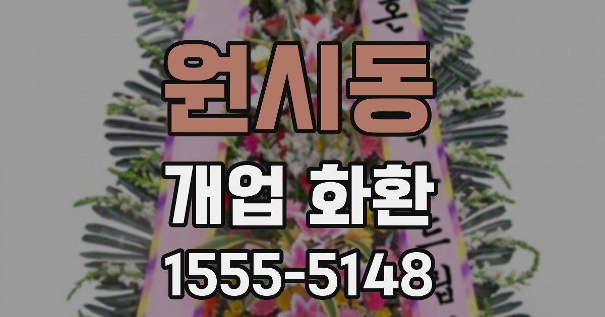원시동 개업 화환