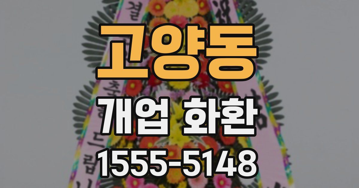 고양동 개업 화환