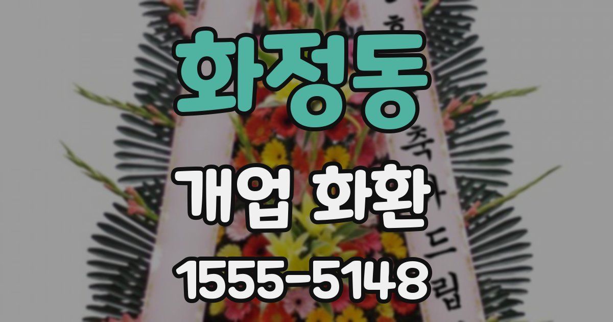 화정동 개업 화환