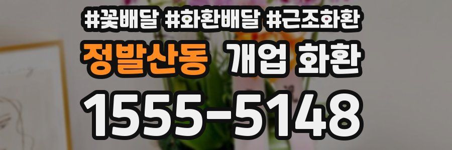 정발산동 개업 화환