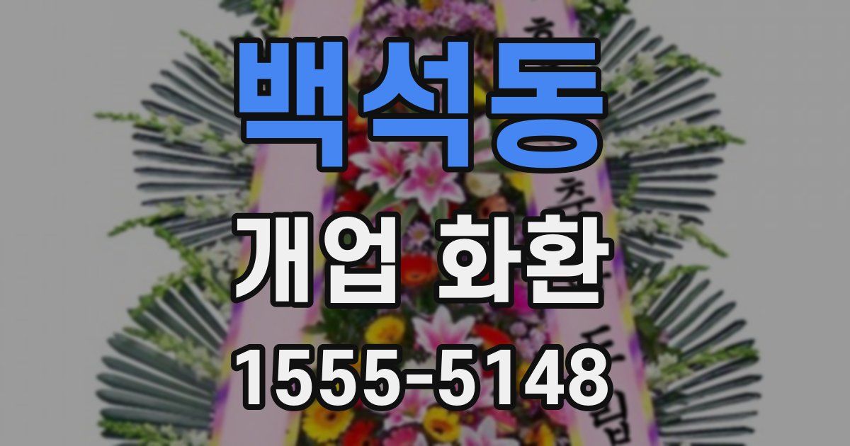 백석동 개업 화환