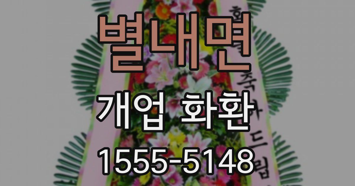 별내면 개업 화환