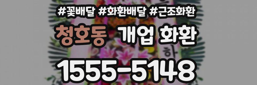 청호동 개업 화환