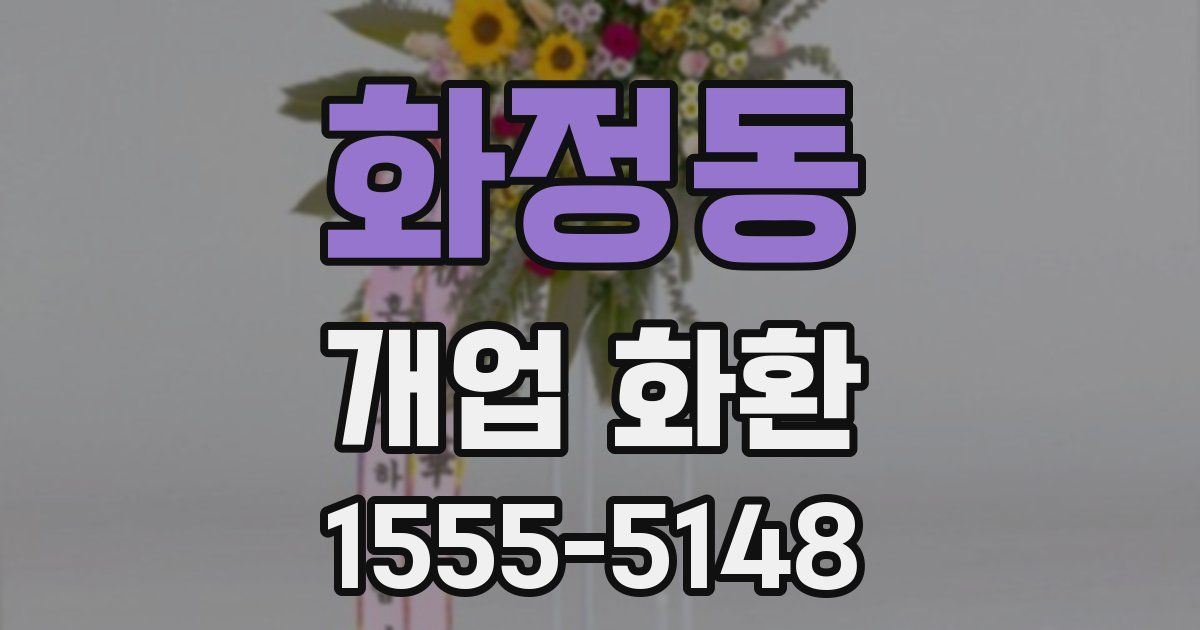 화정동 개업 화환