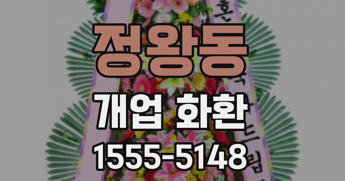 정왕동 개업 화환