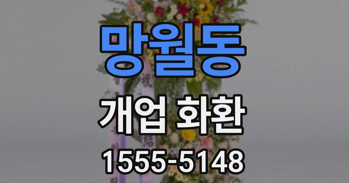 망월동 개업 화환