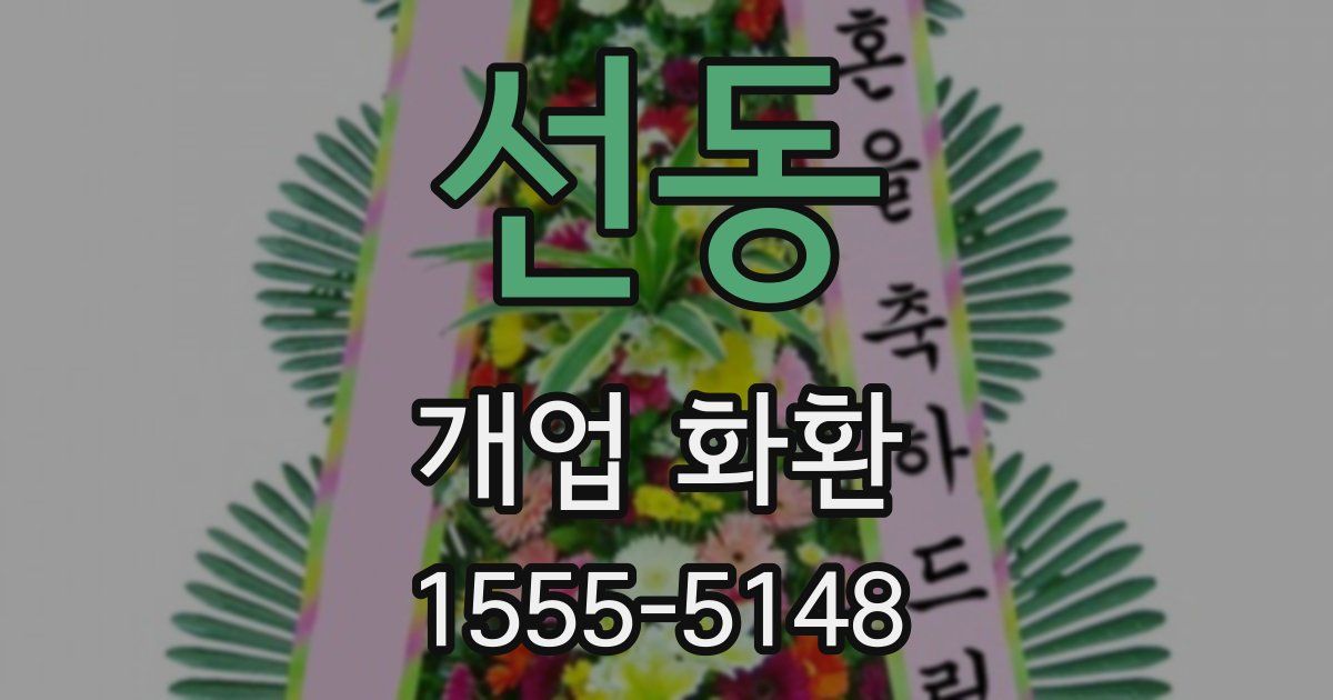 선동 개업 화환