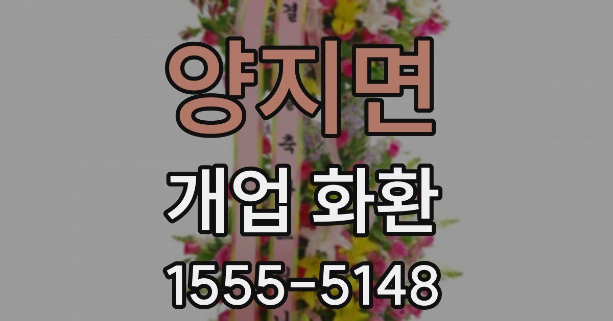 양지면 개업 화환
