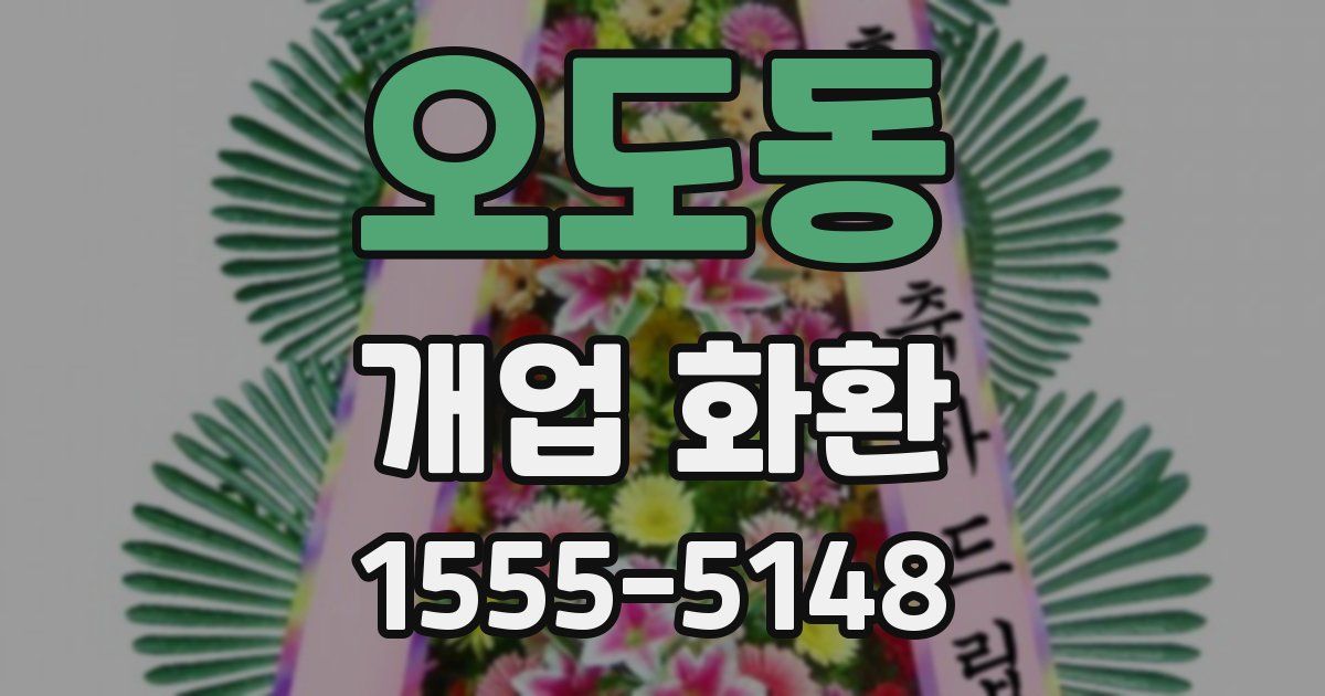 오도동 개업 화환