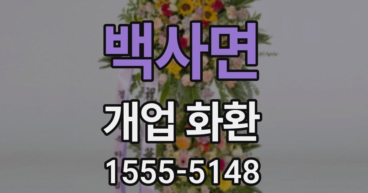 백사면 개업 화환