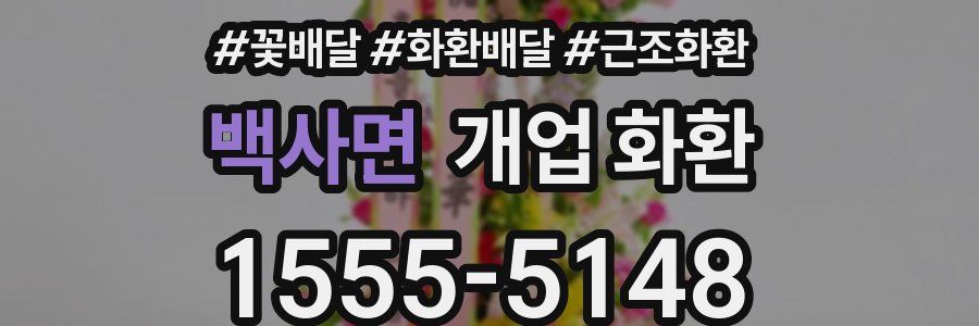 백사면 개업 화환